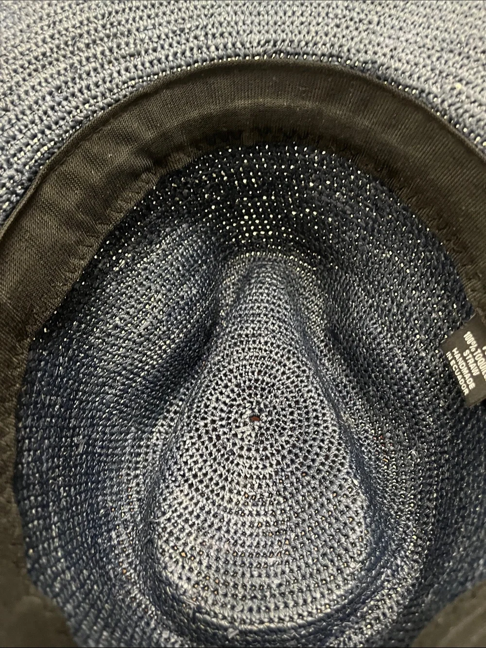 Nataliya Nova Luxury Wide-Brim Woven Straw Luisa Hat - Navy w/ bands